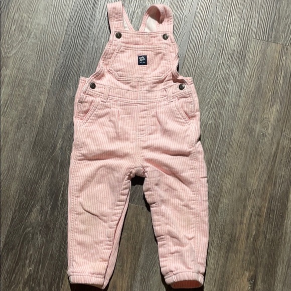 4/$20 OshKosh Soft Material Pink Overalls 24 mth